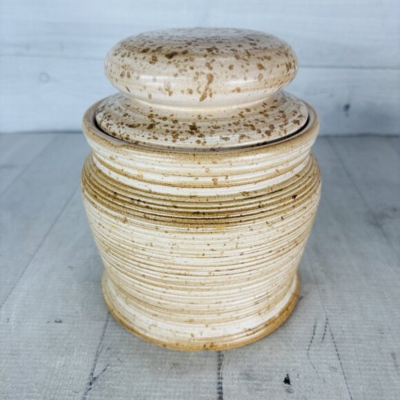 Vintage GT Mark 600/111 Speckle Rustic Farmhouse Canadian Stoneware Canister Jar - Picture 4 of 16